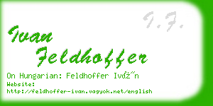 ivan feldhoffer business card